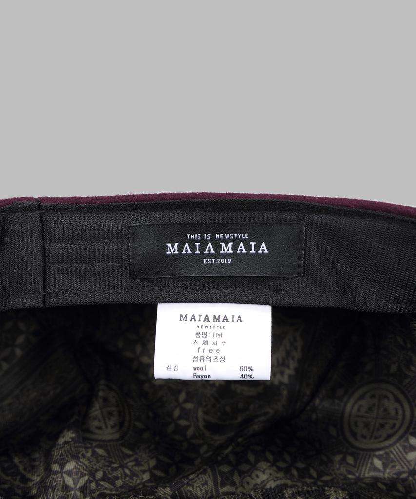 Maia Wool Baker'S Hat - Wine