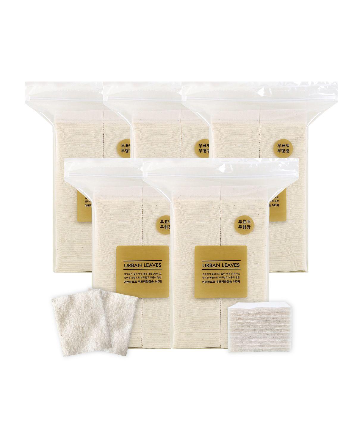 700 Non-fluorescent, Unbleached Cotton Pads (140 pads x 5 packs)