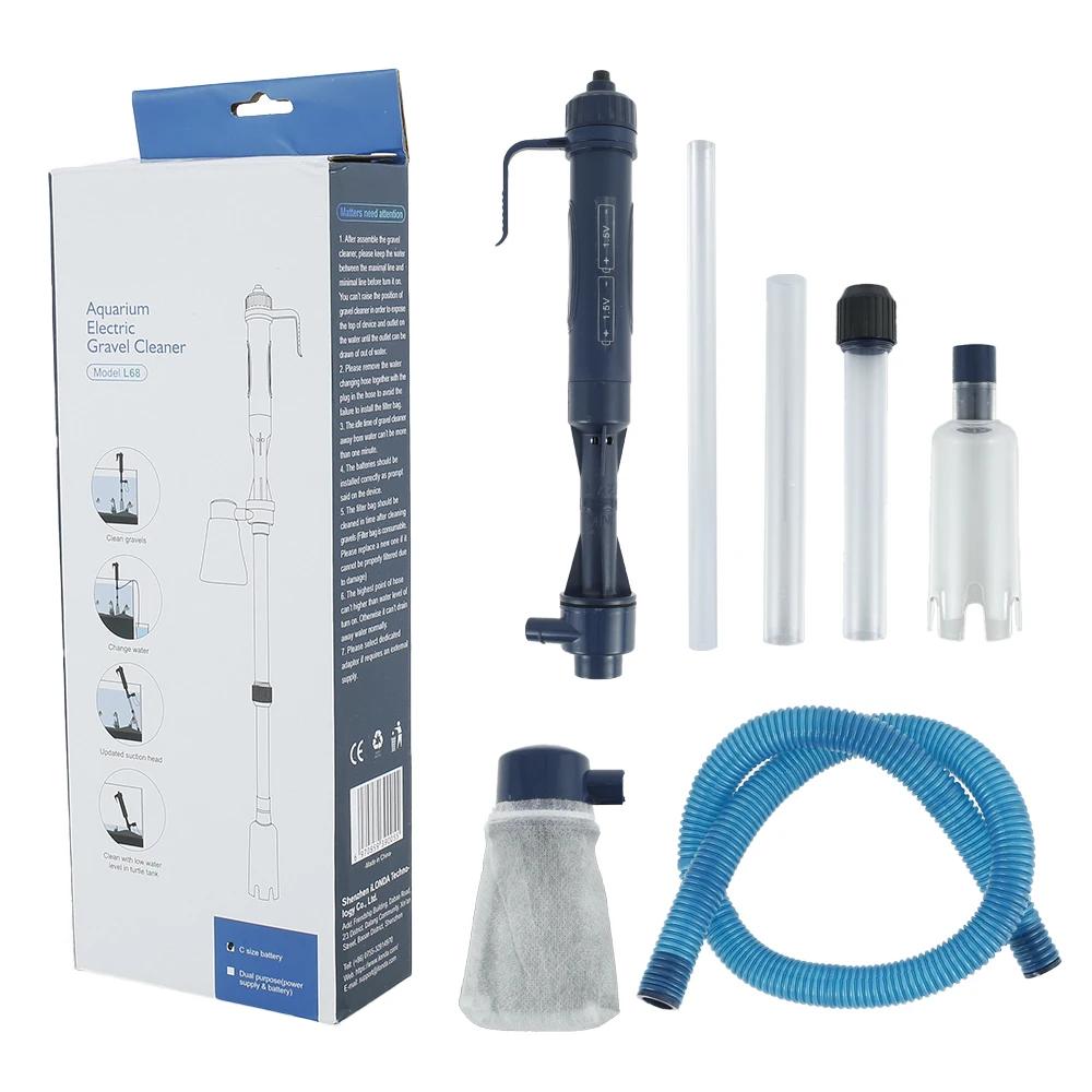 Electric Aquarium Gravel Cleaner Fish Tank Vacuum Gravel Cleaner Kit with Air-Pressing Button Siphon Vacuum Cleaner for Fish Tan