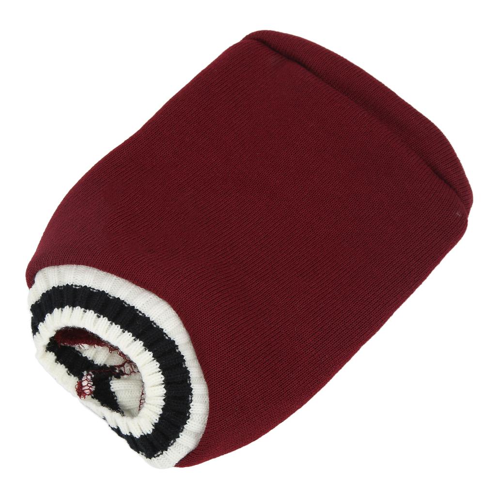 Pet Knitwear V Neck College Style Dog Knitted Autumn and Winter Vest for Cat Dog Rabbits ChinchillaWine Red M