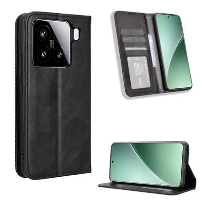 For  15 14 13 12 11 10 Pro Flip PU Leather Case Skin Magnetic Adsorption Wallet Holder Cover For  15 Pro Phone Bags