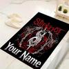 Custom 1Pc Slipknot Heavy Metal Graphic Flannel Personalized Rug Non Slip Floor Mat Soft Carpet for Living  Bedroom Office Home Decor Gift