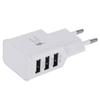 Smart Usb Wall Charger For Samsung Phone 3 Ports Eu Plug Natural Cooling White