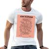 Jon Hopkins Gig TShirt Daily Work Short Sleeve Top