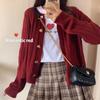 Autumn Winter Fashion Knitted Cardigan Women Short Sweater Loose Casual Solid Color Thin Long Sleevepit Striped Sweaters Jackets O Neck Short Coats