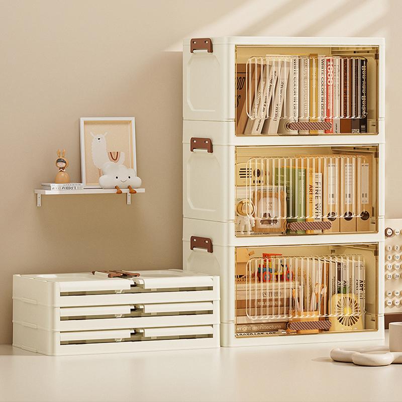 Plastic Large Capacity Multifunction Folding Storage Boxes Without Universal Wheels Dustproof Wardrobe Closet Organizer