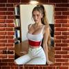 Vintage 8x12in Metal Sign Woman Portrait Wall Art Decor for Living Room Bar Man Cave