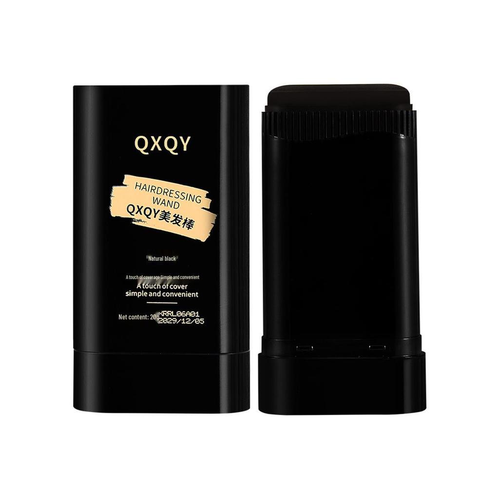 QXQY Natürlicher Schwarzer Haarfärbestift - Nicht auswaschendes Ansatz-Auffrischungsmittel zur Grauabdeckung