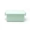 GEL-COOL Square Lunch Box with Integrated Ice Pack, Mint Green, Medium, 15 x 9.4 x 6 cm, 400ml Capacity, Single Tier, Divided, Easy Clip, Microwave &