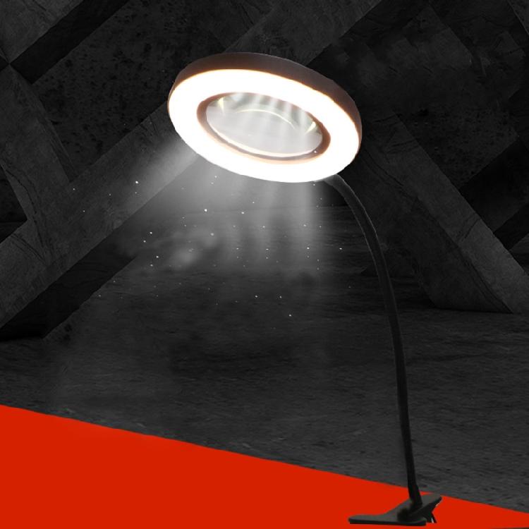 USB Rechargeable Table Lamp Adjustable Deoktop Reading Light 10xMagnifying Glass