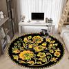 1PC Floral Pattern Chair Carpet for Office Non-Slip, Lightweight, Machine Washable Rug for Office, Sleeping, Room - Holiday Decoryy251009029