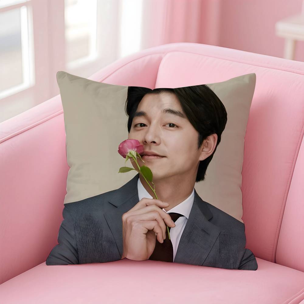 KPOP G-Gong Y-Yoo Pillow Case Pattern Printing Pillowcase Living Room Sofa Cushion Cover Bedroom Room Decor