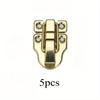 5pcs Vintage Jewelry Wood Box Hasps Drawer Latches Decorative Suitcases Hasp Latch Buckle Clasp Furniture Hardware