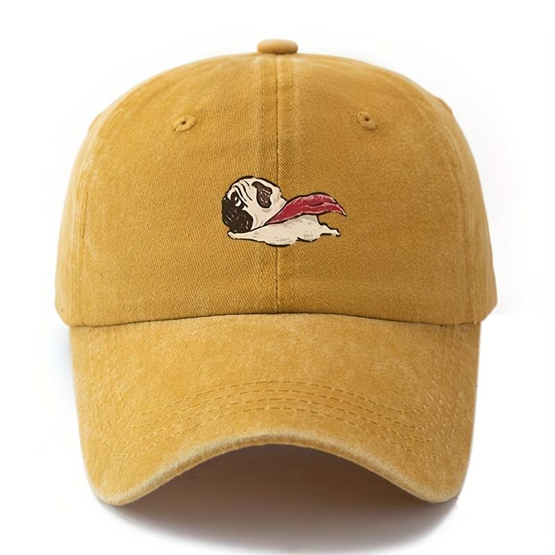 

Sports Dog Pattern Baseball Hat for Men and Women Outdoor Camping Travel Leisure Fun Dog Design Fashion Versatile Style Adjustable жовтий