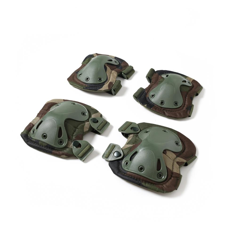 4-Pieces One Size Outdoor Cycling Hunting Tactical Elbow Knee Pads Fitness Protection