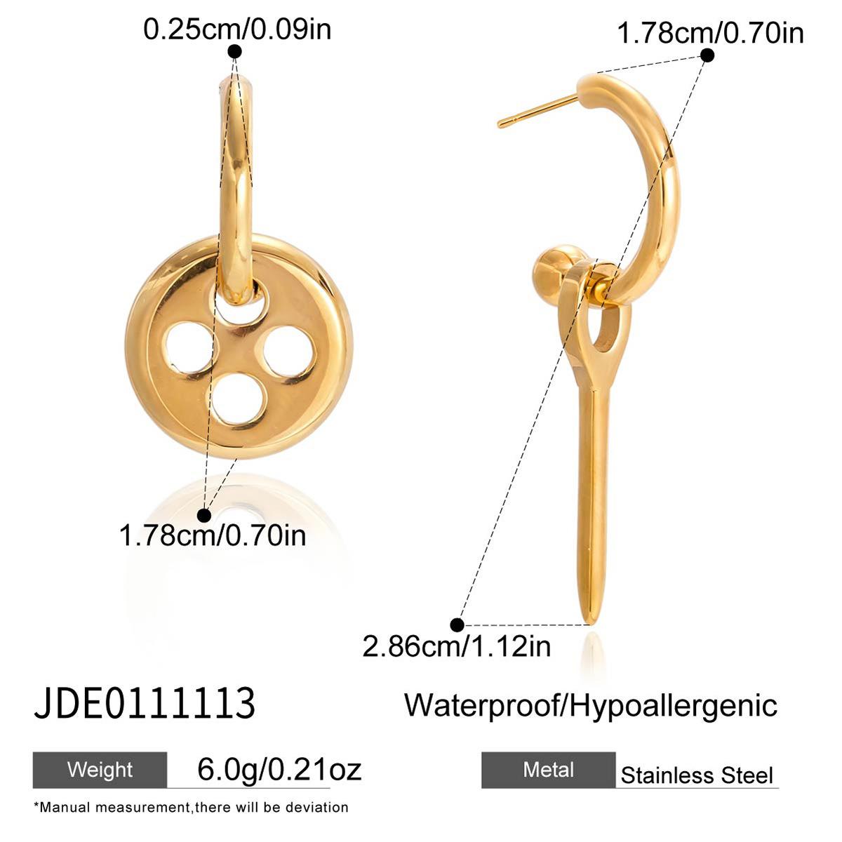 Jiedin Европейские и американские серьги-гвоздики из нержавеющей стали темперамент Европейские и американские ретро серьги титановые стальные серьги ювелирные изделия