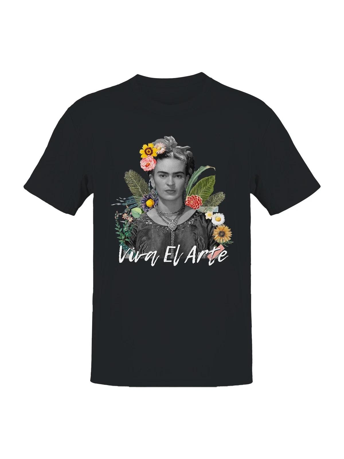 Frida Kahlo Viva El Arte - A Celebration of Art and Nature Men s T-shirt S