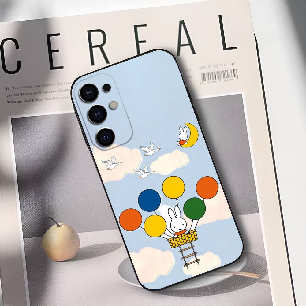 Mi-ffi-es Cartoon Rabbit Phone Case Silicone Soft For Samsung S25,S24,S21,S22,S23,S30,Ultra,S20,Plus,Fe,Lite