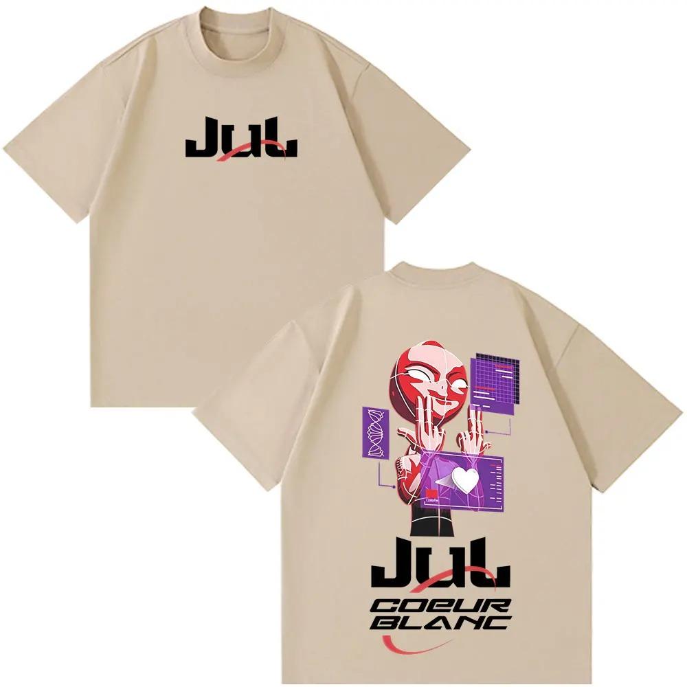 

Rapper Jul Fashion Print TShirt Unisex Summer Cotton Short Sleeve Oversized Gothic Punk Loose Fashion Women And Unisex TShirt S