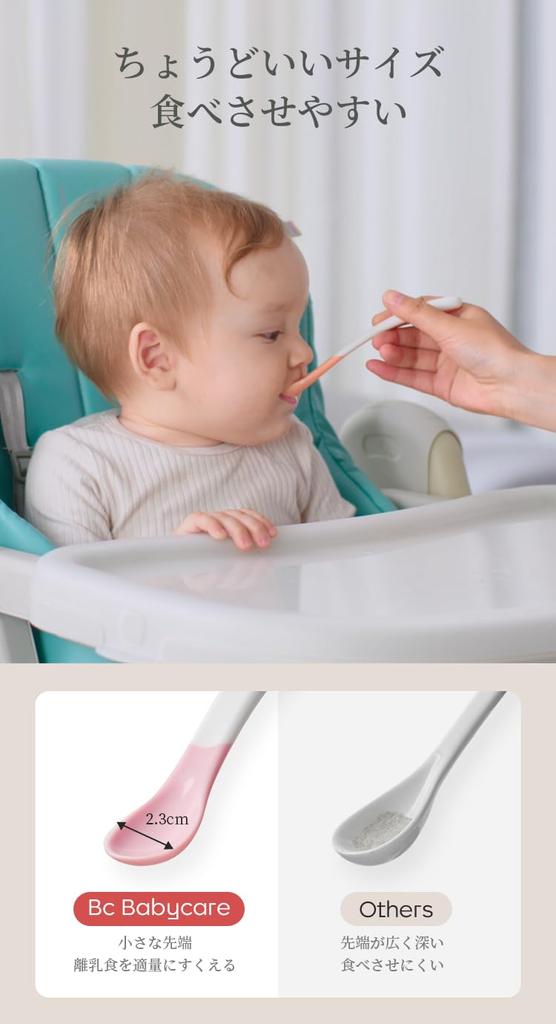 Bc babycare Babykost-Set aus Verhindert Geeignet für die Inspektion nach dem Lebensmittelhygienegesetz Löffel, 2, Farbwechsel-Löffel, Wärmeempfindliche Löffel, Verbrennungen,