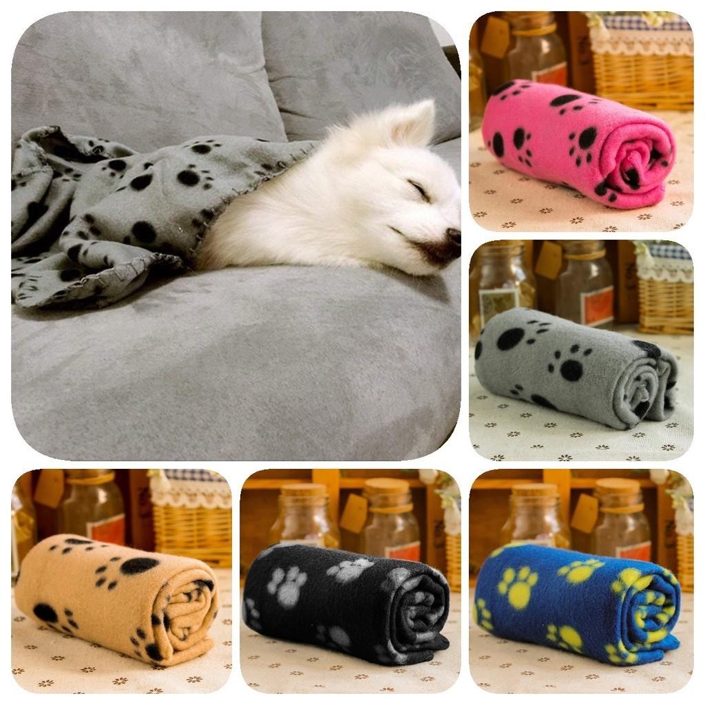 Soft Warm Reversible Pet Blanket Cozy Double-sided Fleece For Dogs And Cats