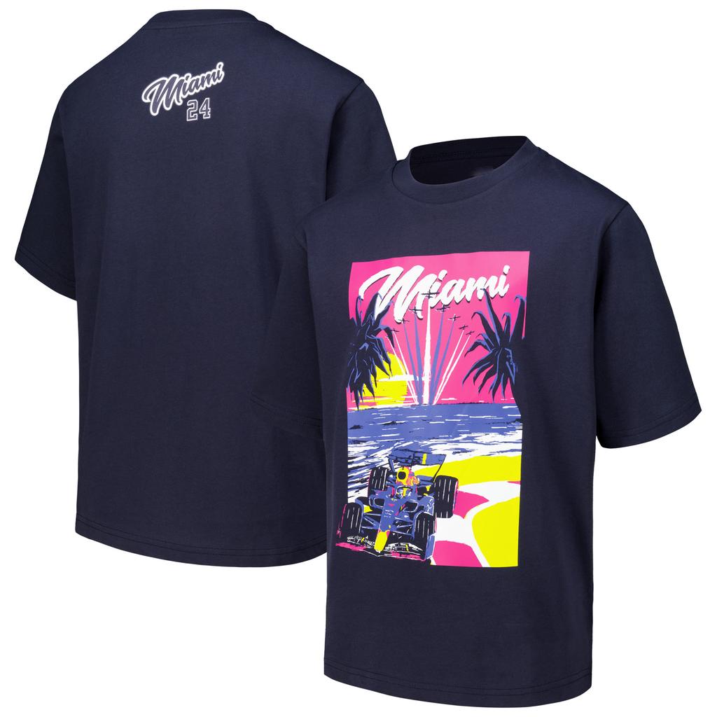 T-shirt con Logo Red Bull Racing Stampato Streetwear Uomo Donna Oversize Y2k Manica Corta Stampa Singolo Lato Alta Qualità Abbigliamento Femminile Maschile