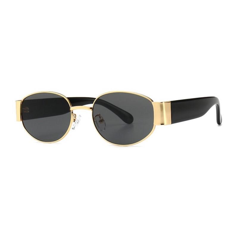 New Luxury Oval Designer Sunglasses For Men And Women Classic Metal Frame Fashion Sun Glasses
