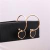 Asymmetric Women's Black Hanging Earrings Hollow Crystal Drop Earrings Rock Geometric Statement Dangle Earrings Aretes