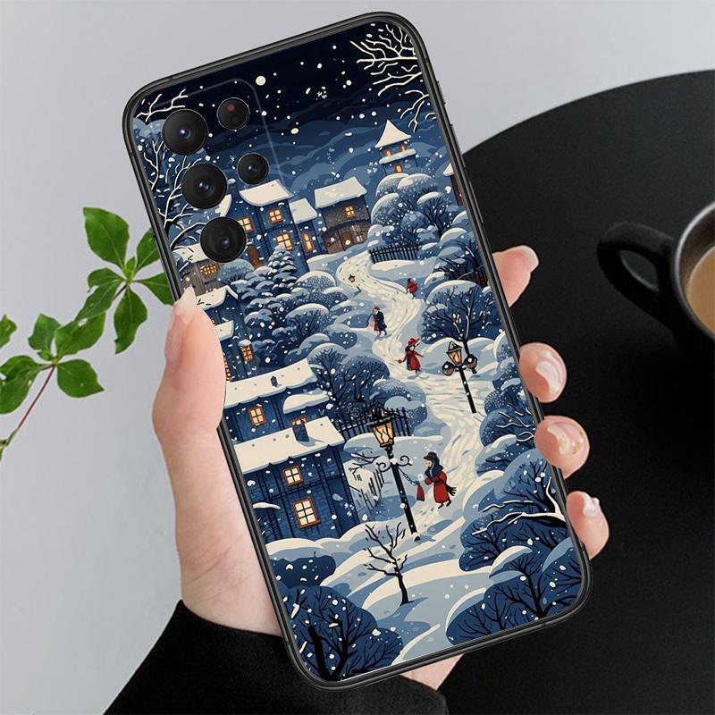 

Winter Christmas snowflake Phone Case For Samsung A55 A16 A56 A36 A35 A15 A53 A54 A33 A34 A25 A05S A52 A52S A14 A24 A26 A71 A16 5G