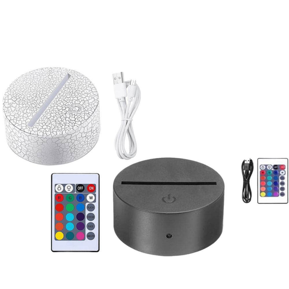 

2/6/Pcs LED Lamps Base 3D Night Light 6 Sheets Acrylic Lamp Smart Touch Remote Control USB Cable RGB Lights Bedroom Decor Gifts