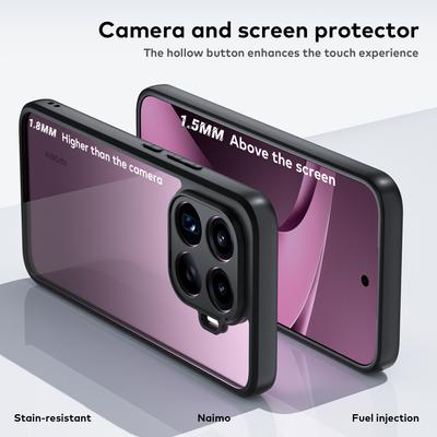 Para Xiaomi 17T Pro 17T Capa Fosca PC+TPU Acrílico Suporte Magnético Capa Protetora Transparente Para Xiaomi 17t Pro Capa Protetora