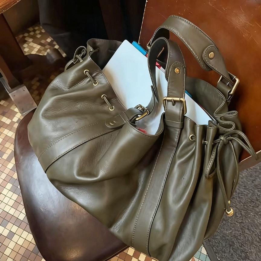 Women's Crossbody Simple Handbag Commuter Shoulder Boston Bag Stylish Versatile Work Bag Soft Polyester Interior