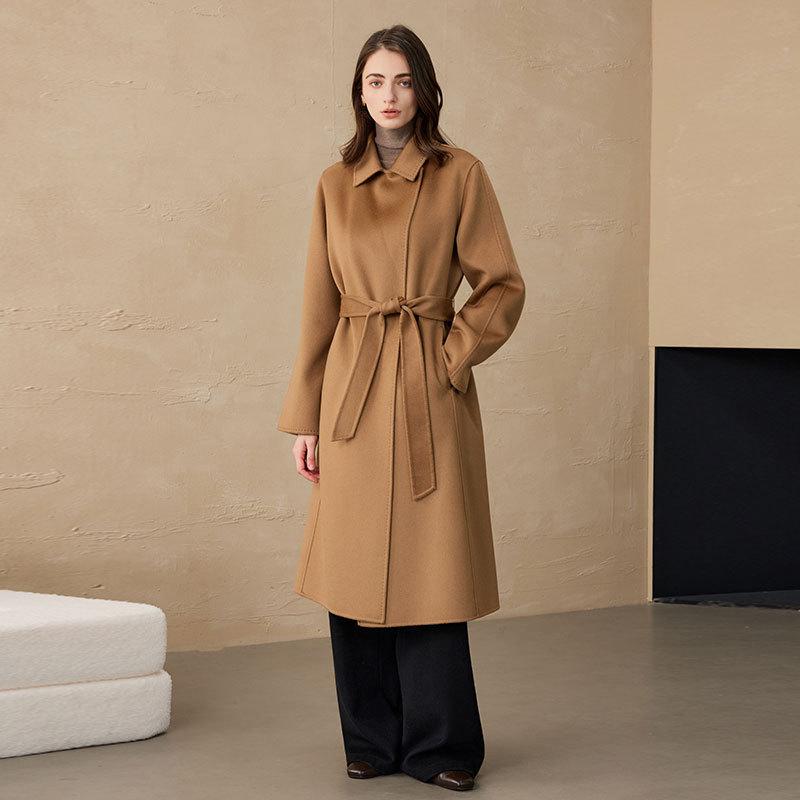 Autumn and Winter CEID Coat Double-sided Cashmere One-button Classic Temperament Woolen Coat Cashmere Coat Women
