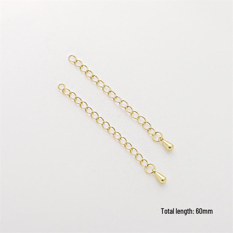 14/18K Gold-Filled Lobster Clasp End Cap, 9-Pin Open Jump Ring, Extension Chain for Handmade Jewelry DIY Accessories