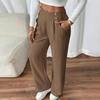 Lightweight Casual Loose Trousers for Women Business Work Pants with Pockets
