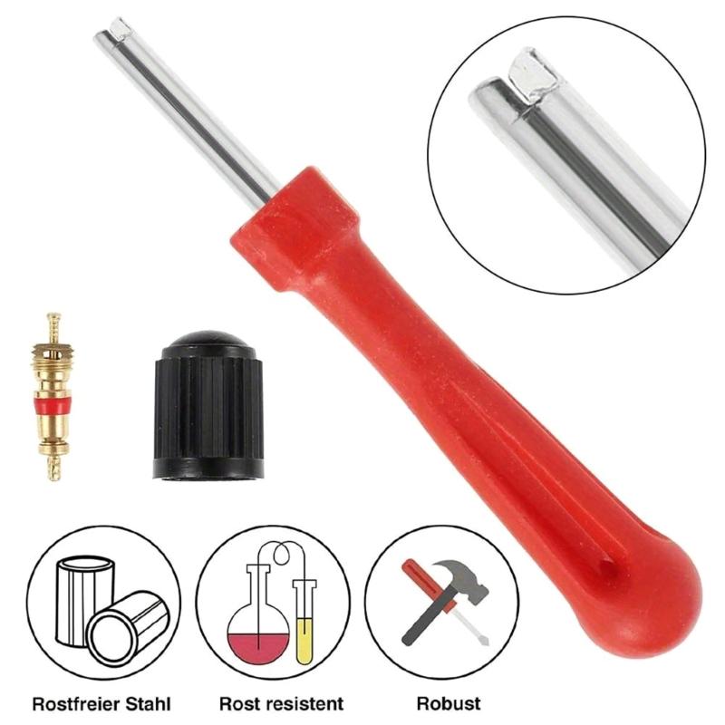 33PCS Tire Valves Stem Installer Remover Ergonomic Grip Tire Cores Replacements for Auto Motorcycle Bike Tire Maintenance