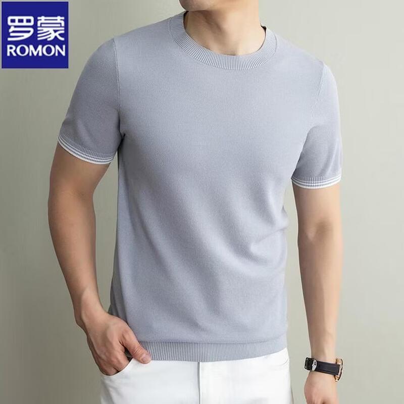

Romon Men s Cooling Knit Round Neck Short Sleeve T-Shirt XL