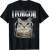 Camiseta Meme del Gato Mirando Tonto Olvidé Cerebro Podrido Gen Z Humor Vergonzoso
