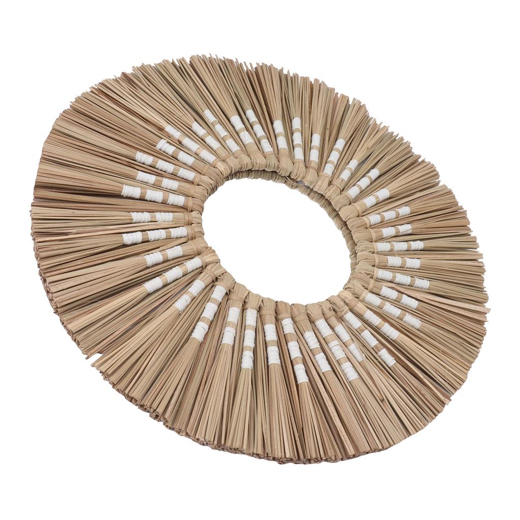 Seagrass Wall Mirror Hand Woven Decorative Round Seagrass Hanging Mirror for Entryway Bedroom Bathroom Original Color