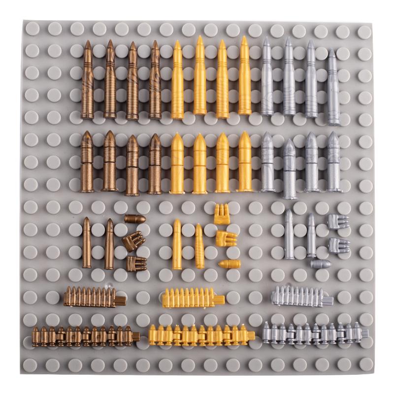 MOC WW2 Military Oil Barrel Weapons Box Building Block Set War Scene Accessories Bullet Motorcycle Sandbag Block Bricks Toys  Playsets