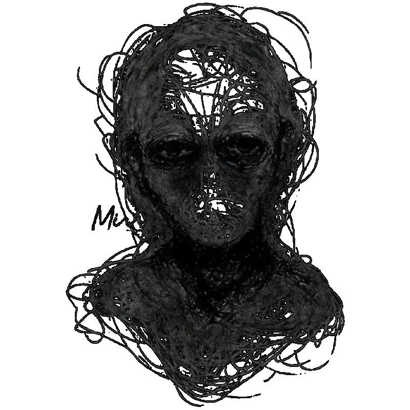 Übergroßes T-Shirt Schwarz Abstrakter Alien-Gesichtsdruck Lässige Streetwear Mode Oberteil für Damen und Herren