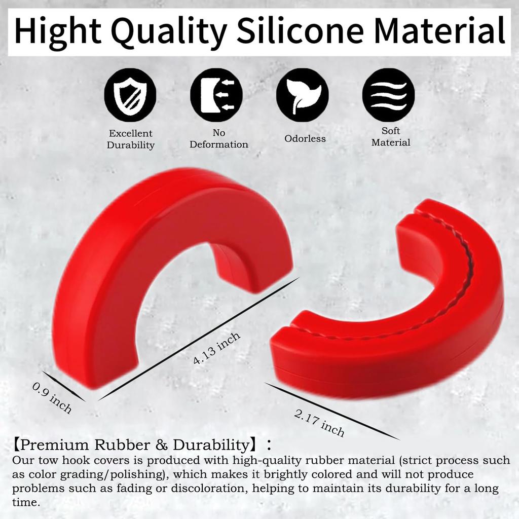 Front Tow Hook Cover 2007-2024 Chevrolet Silverado 1500 Tow Hitch Cover Fits 2007-2024 Chevrolet Silverado 1500 Accessories (Red)