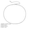Steel Necklace Round Snake Chain for Women Simple Light Luxury Plain Chain Couple Clavicle Chain European and American Fashion Snake Bone Chain