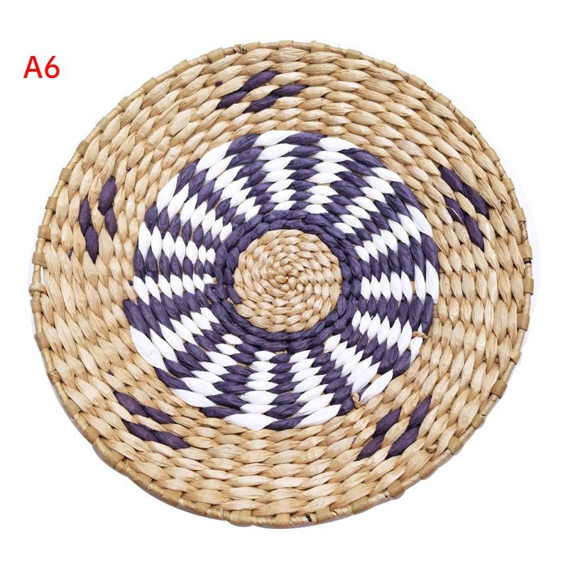 Halm Runde veggdekorasjonsanheng Kreativ retro etnisk bakgrunn Veggdekor i marokkansk stil Håndvevde oppheng Diameter 20/25/30 cm