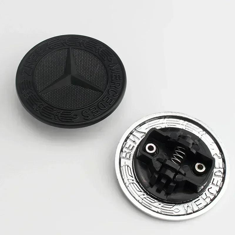 Car Sticker C200 E300 Hot 2026 New For Benz W212 GLC GLK 2025 Hot For Mercedes Benz AMG Car Metal Flat Hood Emblem Front Badge L