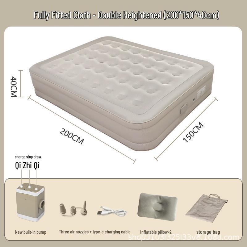 Automatic Inflatable Outdoor Camping Sofa Bed - PVC Flocking Air Mattress