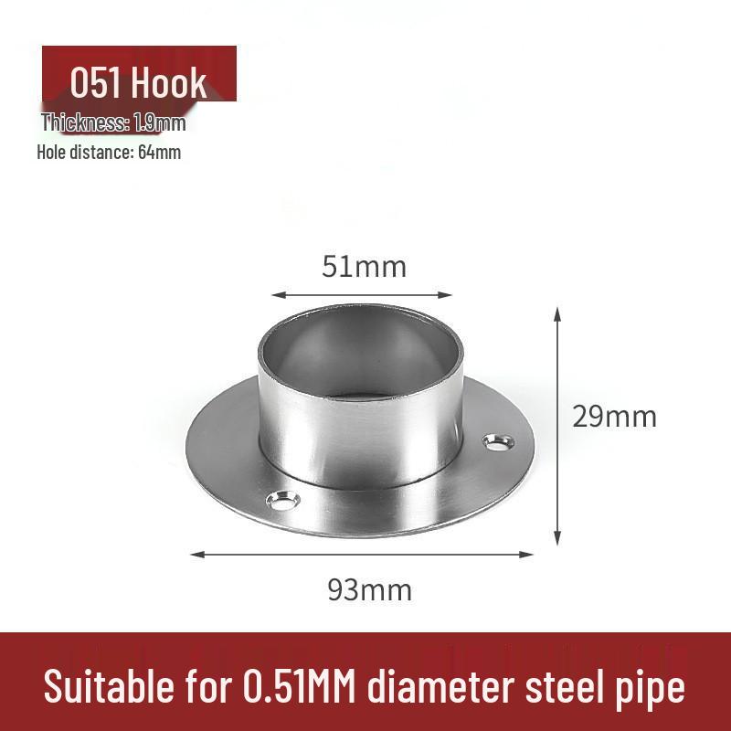 Stainless Steel Flange Base for Clothes Rods & Curtain Fixings