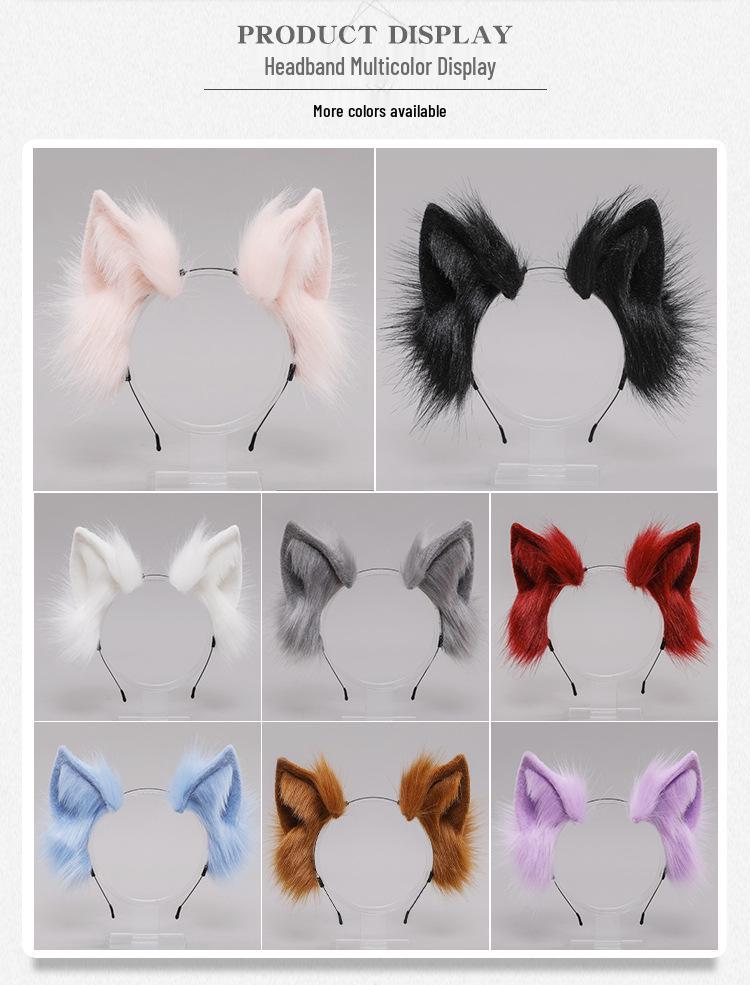 Handcrafted Plush Cat Ear Headband for Cosplay & DIY