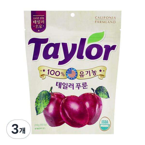 Taylor organic dried plums, 210g, 3 pieces, Korean nuts