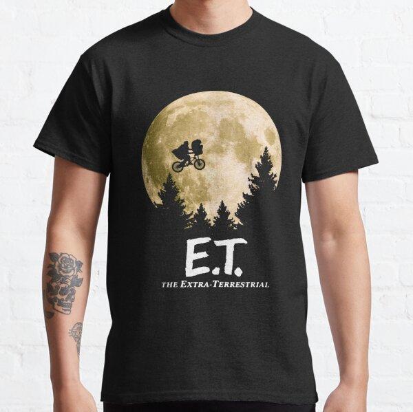 Novelty ET The Extra Terrestrial E.T. T-Shirts for Men Crewneck 100% Cotton T Shirt Short Sleeve Tee Unique Clothes for Male